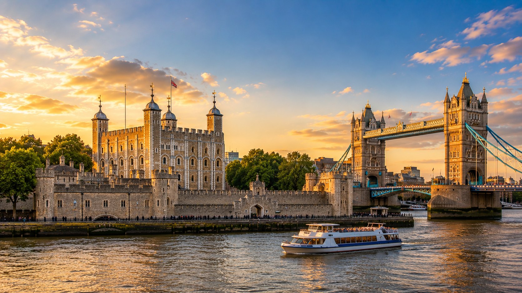 The Tower of London at sunset