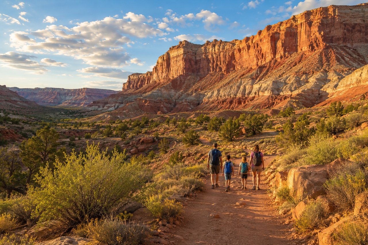 Utah national parks red rock canyon trail